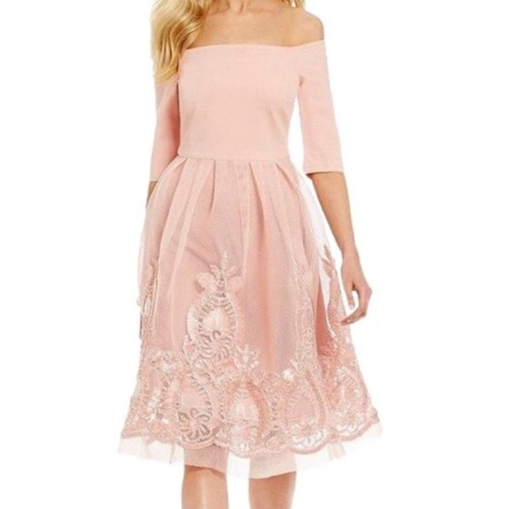 Gianni bini blush dana cocktail dress